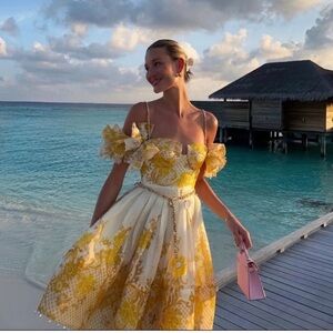 Zimmermann NWT Floral Off-Shoulder Dress